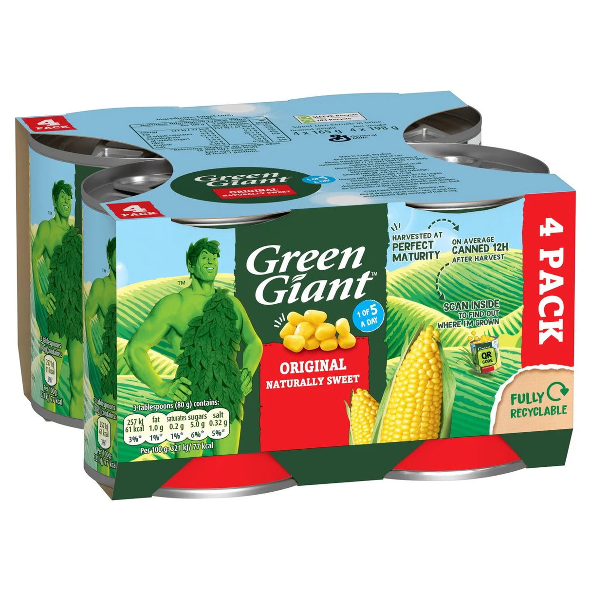 Green Giant Original Sweetcorn 4 x165g