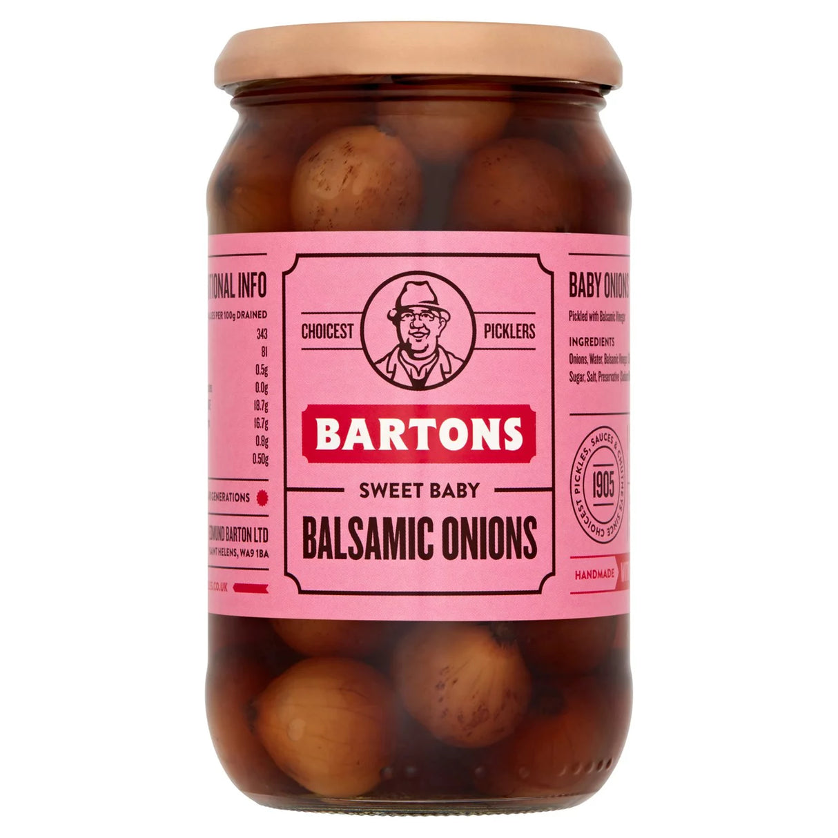 Bartons Sweet Baby Balsamic Onions (450g) 242g