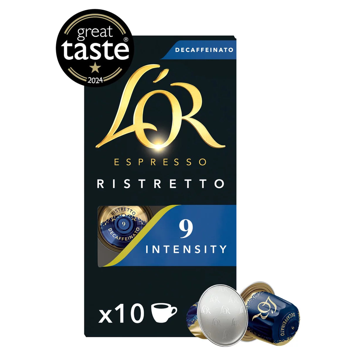 L'OR Espresso Ristretto Decaf Coffee Pods x10 Intensity 9 52g