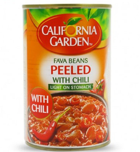 California Garden Fava Beans Peeled With Chilli 400g