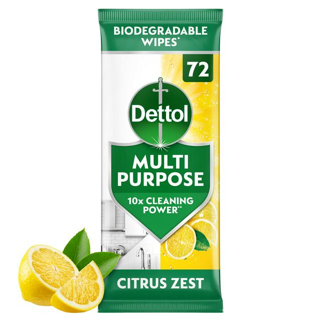 Dettol Antibacterial Multi Surface Cleaning Wipes Citrus x72