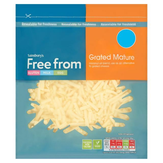Sainsbury’s Free From Grated Cheddar Style (200g)