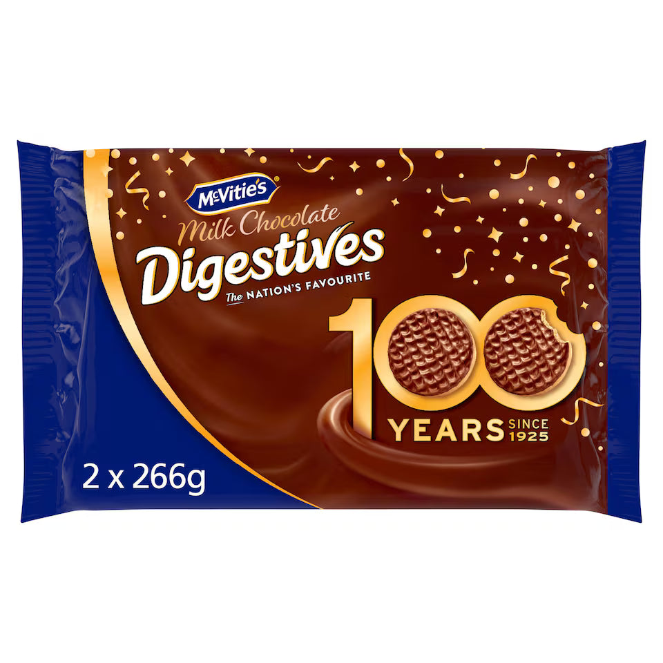 McVitie's Digestives Milk Chocolate Biscuits Twin Pack 2 x 266g