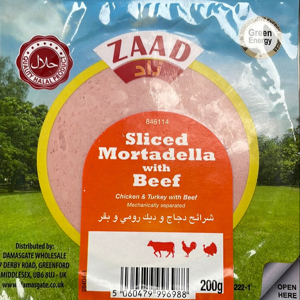 Zaad Sliced Chicken & Turkey & Beef Halal 200g