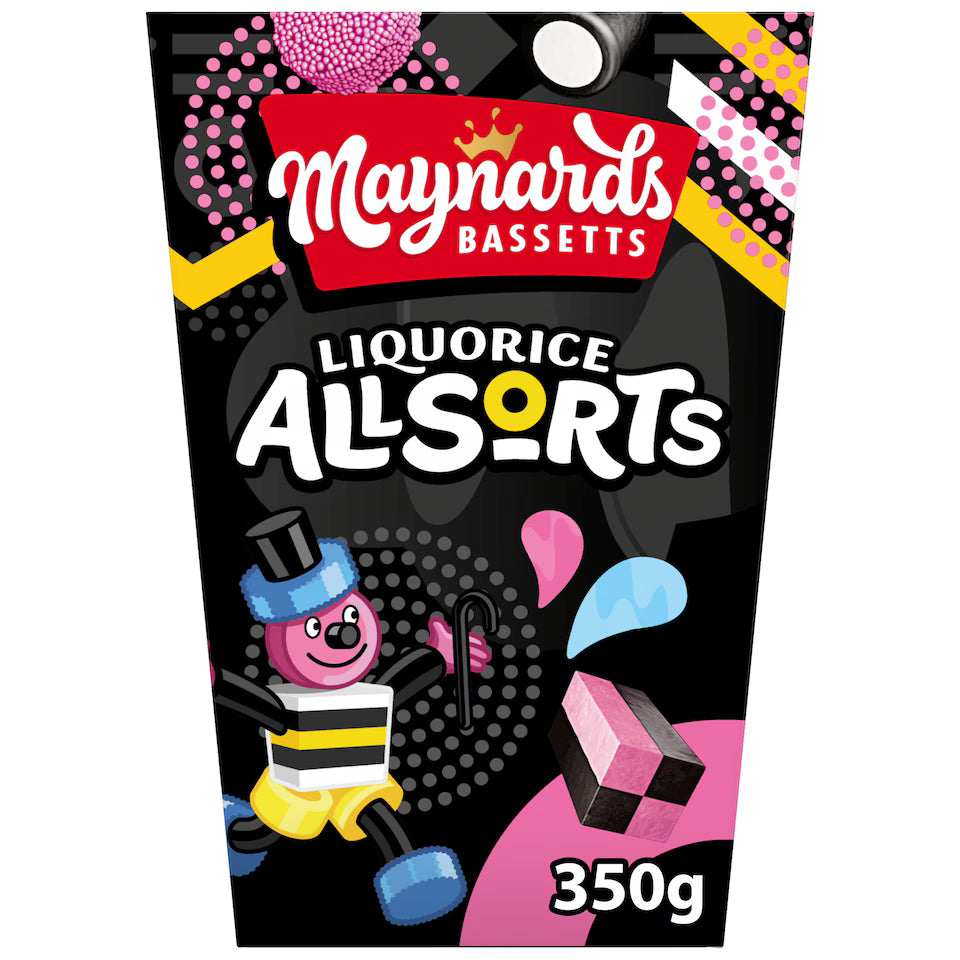 Maynards Bassetts Liquorice Allsorts Sweets Carton 350g