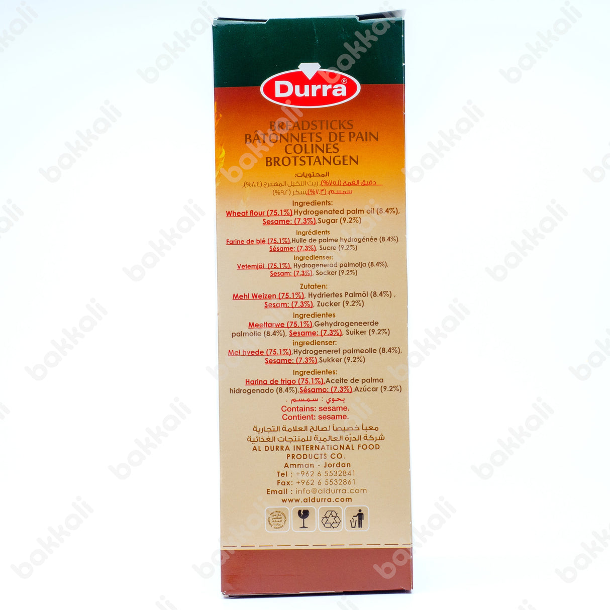 Durra Breadsticks With Sesame 400g - Side 1