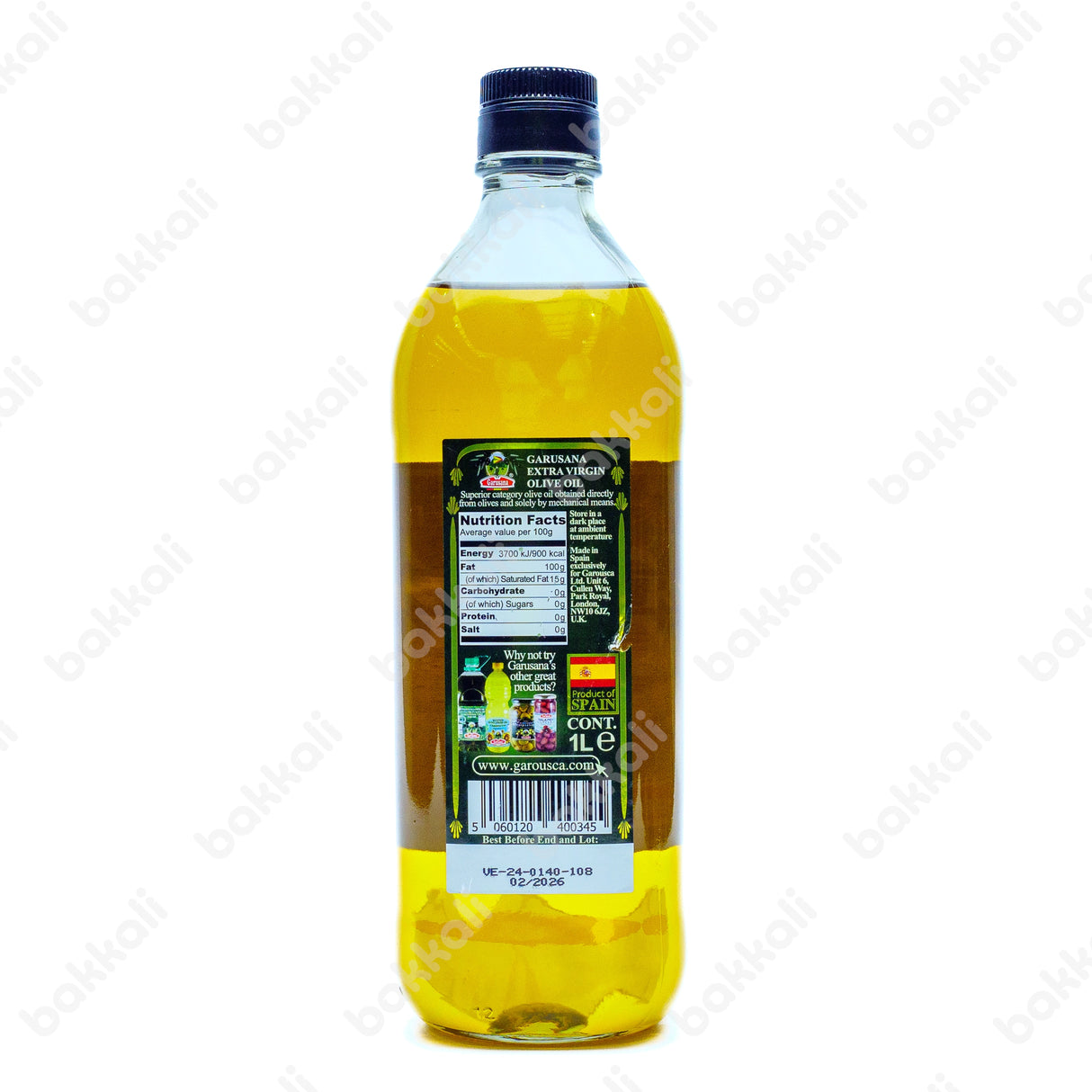Garusana Extra Virgin Olive Oil 1l - Back