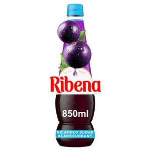 Ribena Blackcurrant Squash No Added Sugar 850ml