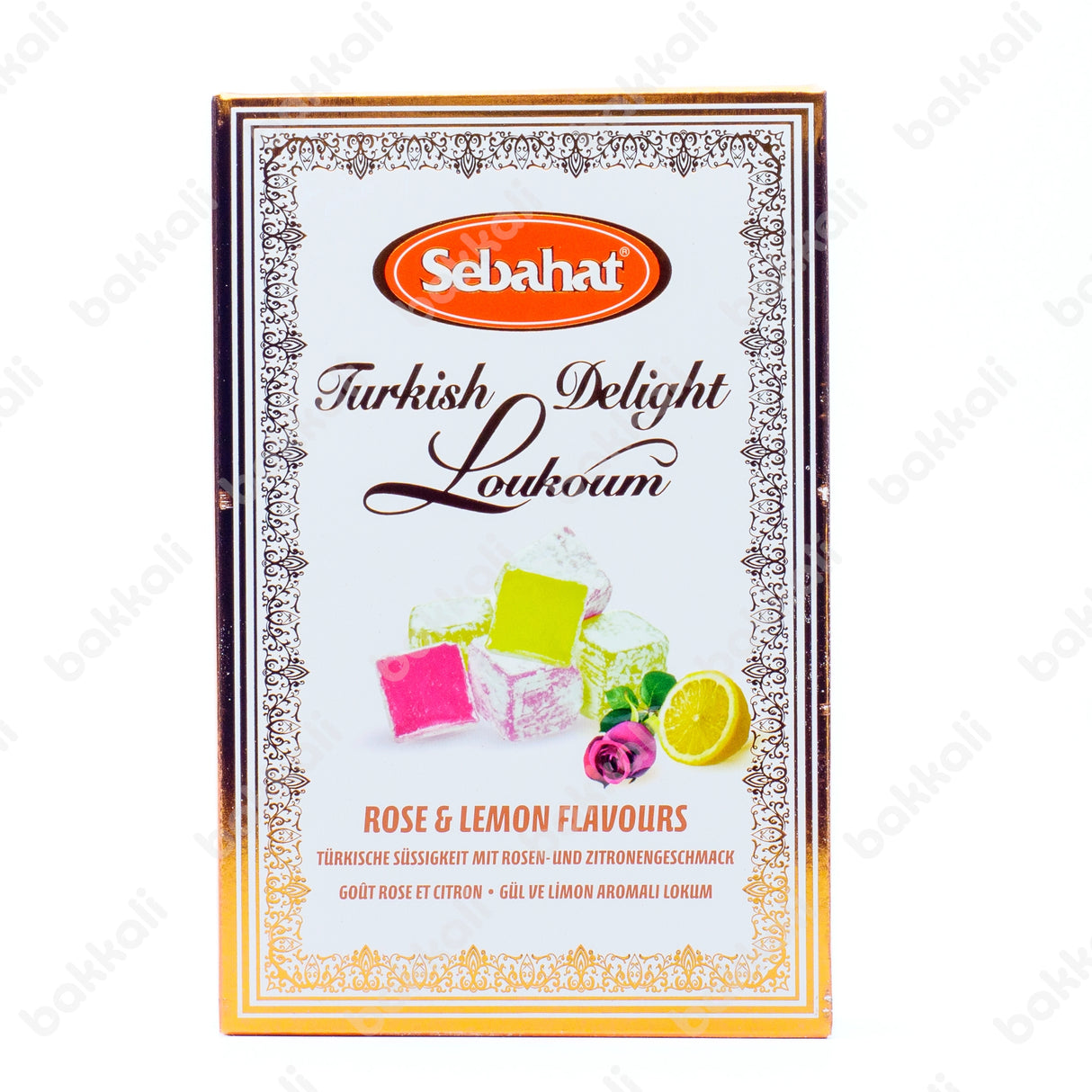 Sebahat Turkish Delight Rose & Lemon Flavour 200g - Front