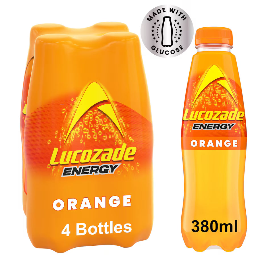 Lucozade Energy Drink Orange 4 Pack x 380ml