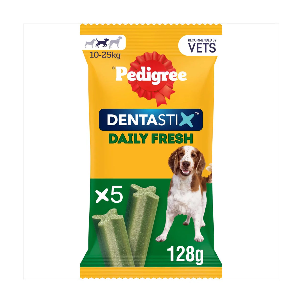 Pedigree Dentastix Fresh Adult Medium Dog Treats 5 x Dental Sticks