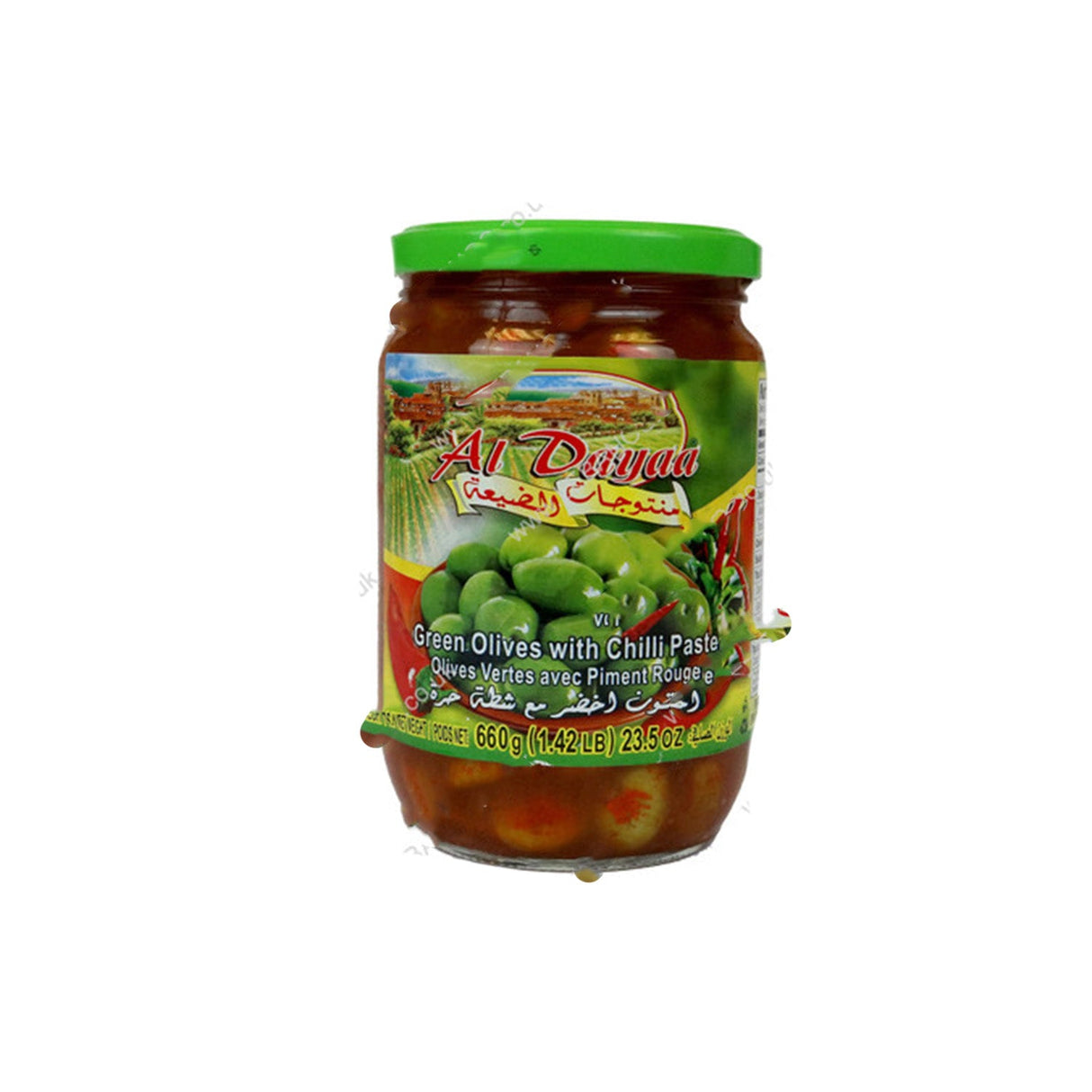 Image of Al Dayaa Green Olives With Chilli Paste 660G