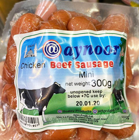 Image of Aynoor Chicken Beef Sausage Mini Halal 300G