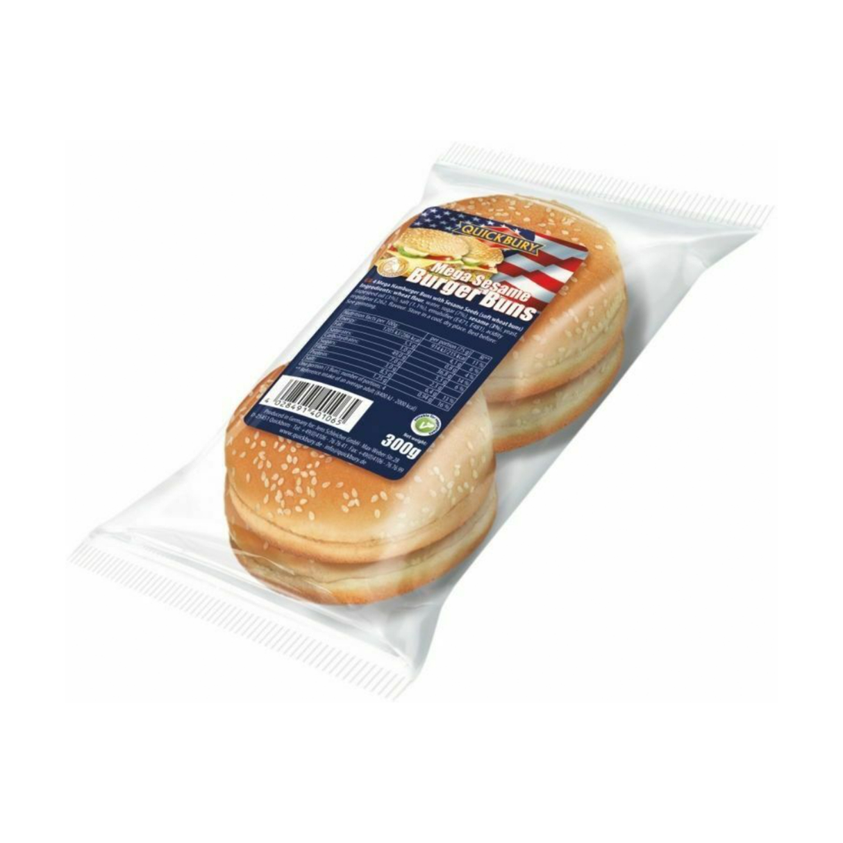 Image of Quickbury Mega Sesame Burger Buns 300G