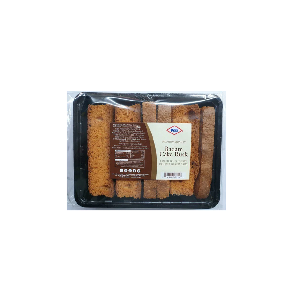 Image of Kcb Badam Cake Rusk 9pcs