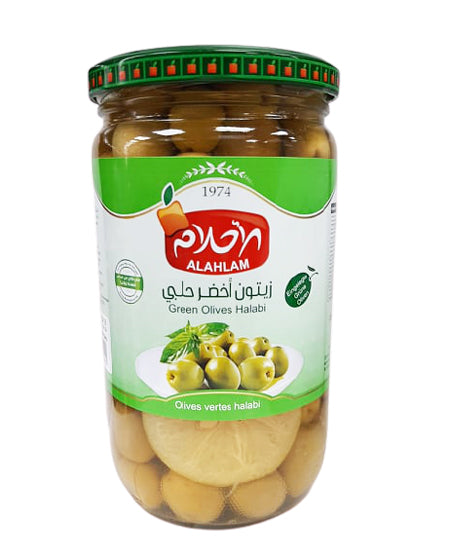 Image of Al Ahlam Green Olives Halabi 700G