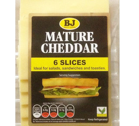 Image of Bj mature Cheddar 6 Sliced