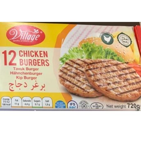 Image of Village chicken burgers 12pc