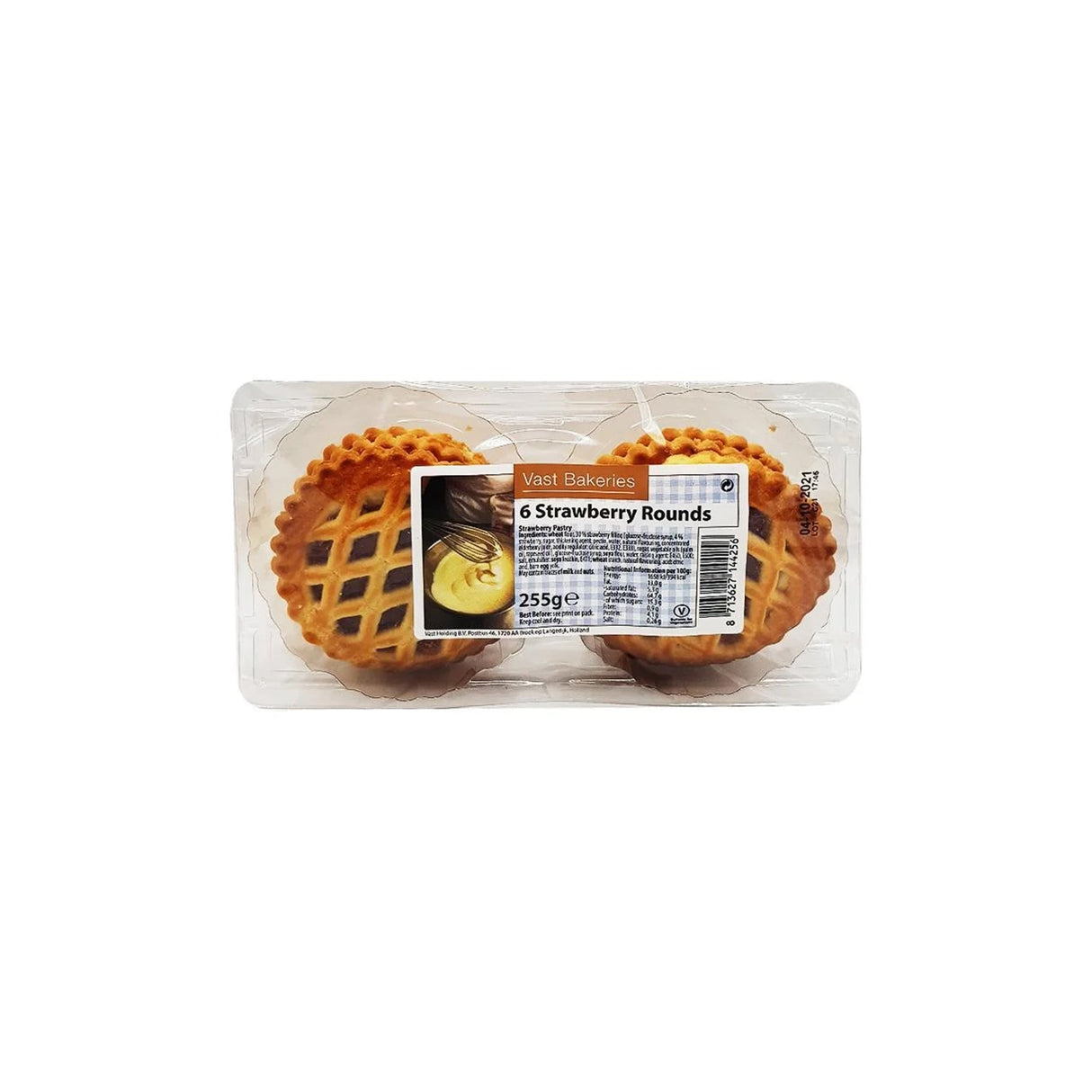 Image of Vast Bakeries 6 Strawberry Rounds 255g