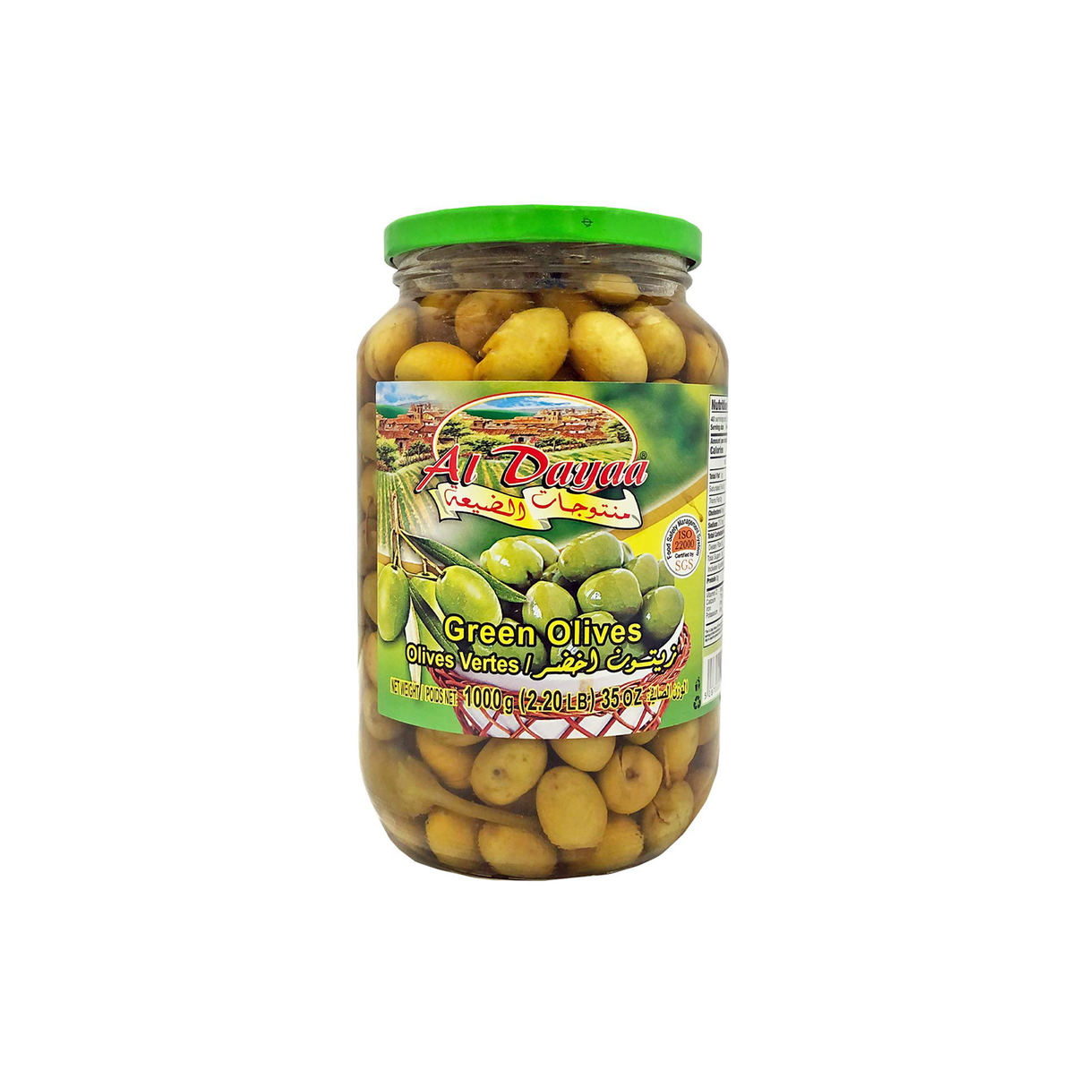Image of Al Dayaa Green Olives 1kg