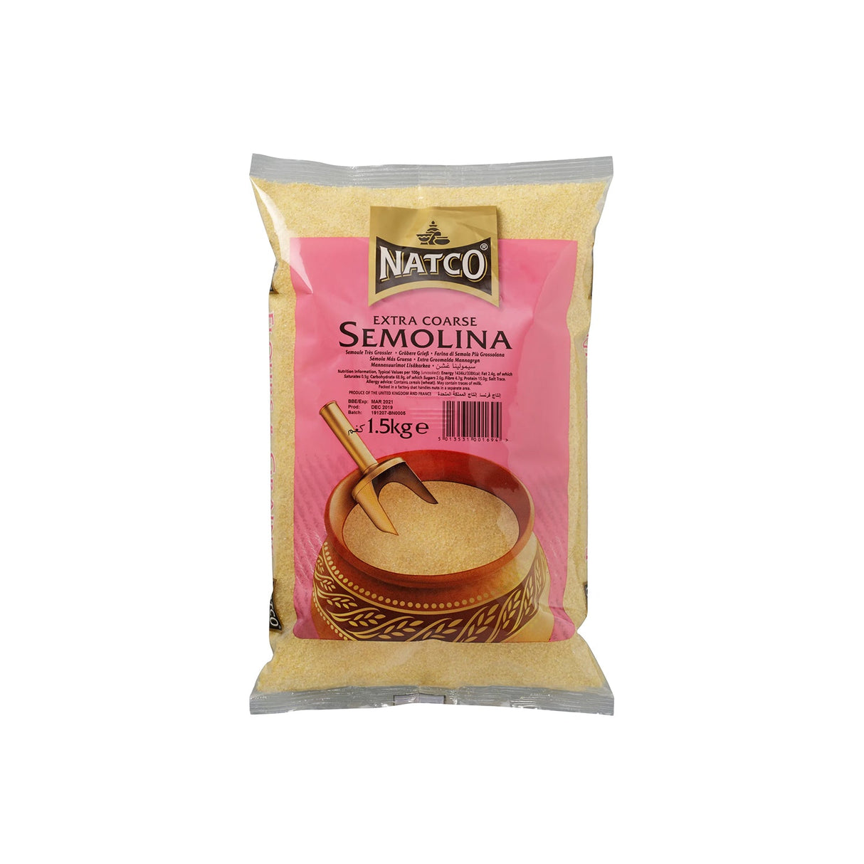 Image of Natco extra coarse semolina 1.5kg