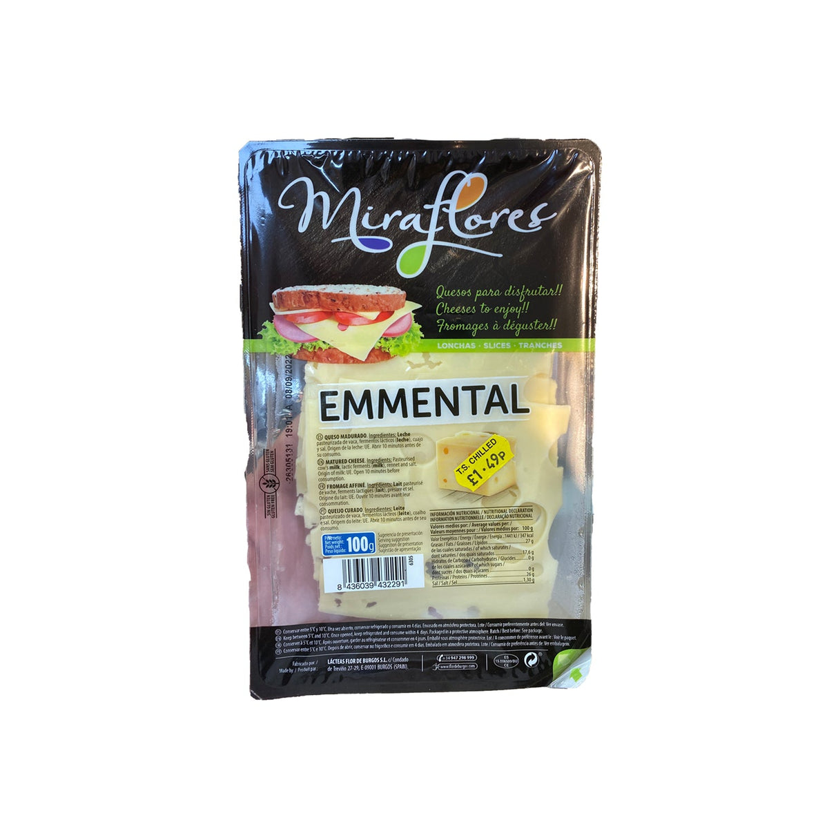Image of Miraflores Emmental Fromage affiné 100g