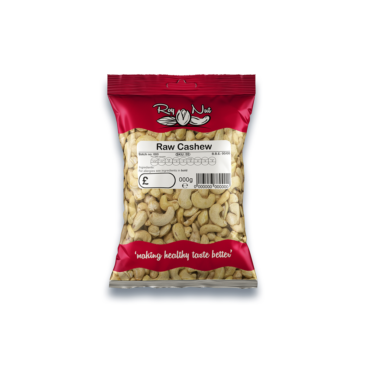 Image of Roy Nut Raw Cashew 600g