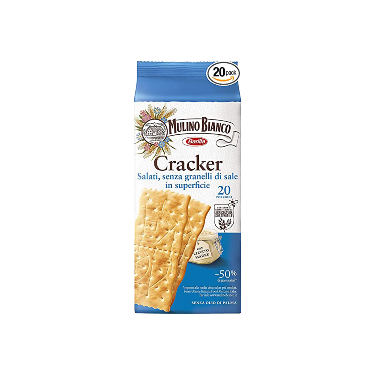 Image of Barilla Mulino Bianco Cracker Salti Senza Granelli Di Sale In Superficie 500g