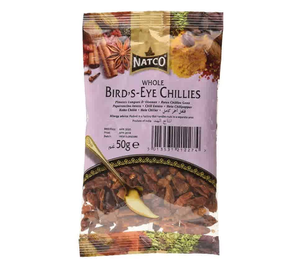 Image of Natco Whole Bird's-Eye Chillies 50g