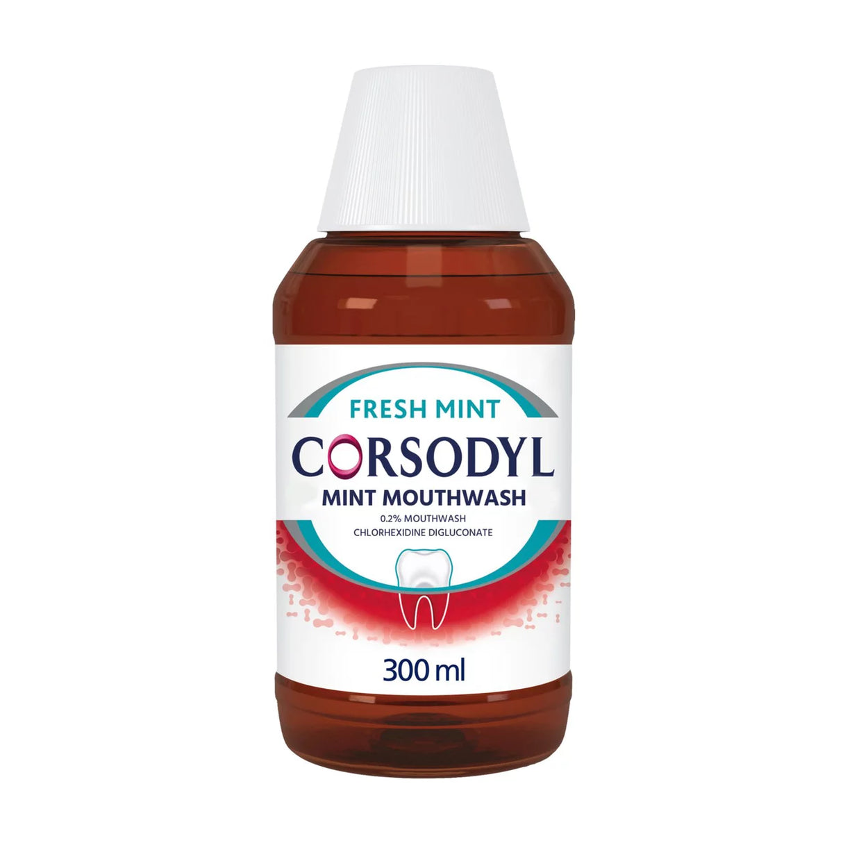 Corsodyl Antibacterial Mouthwash Fresh Mint, Alcohol Free, 300ml