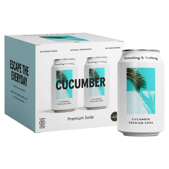 Something & Nothing Cucumber Premium Soda 4 x 330ml
