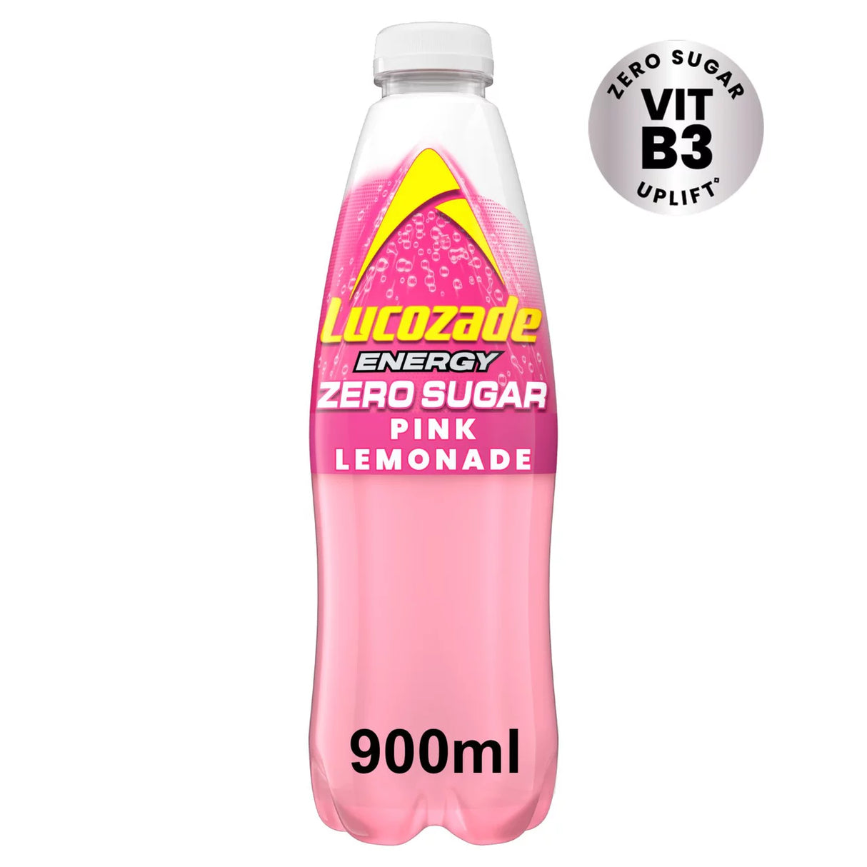 Lucozade Zero Sugar Drink Pink Lemonade 900ml