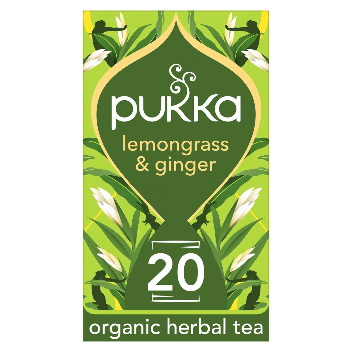 Pukka Organic Lemongrass & Ginger Tea x20 Home-Compostable Herbal Tea Bags