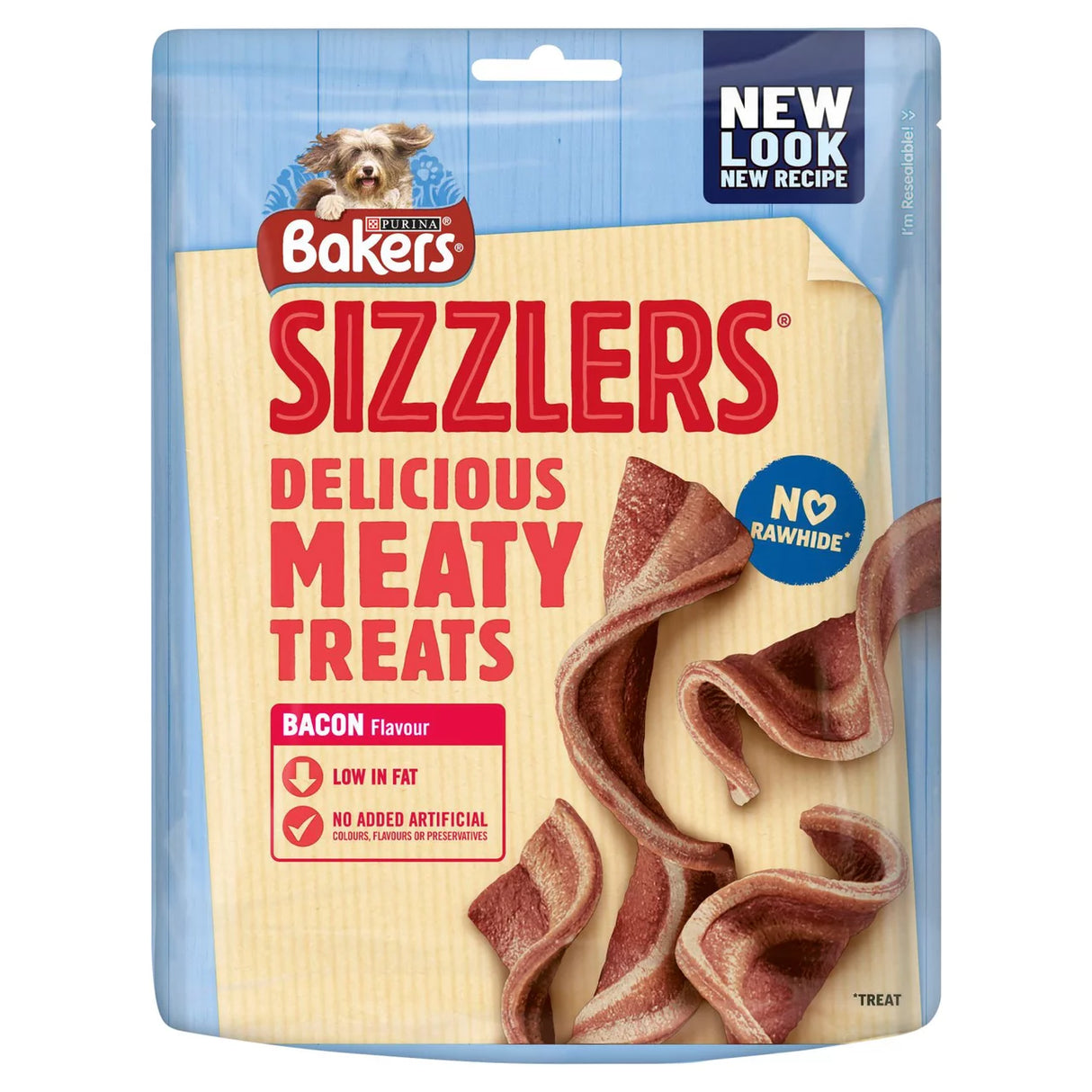 Bakers Sizzlers Dog Treats Bacon 90G