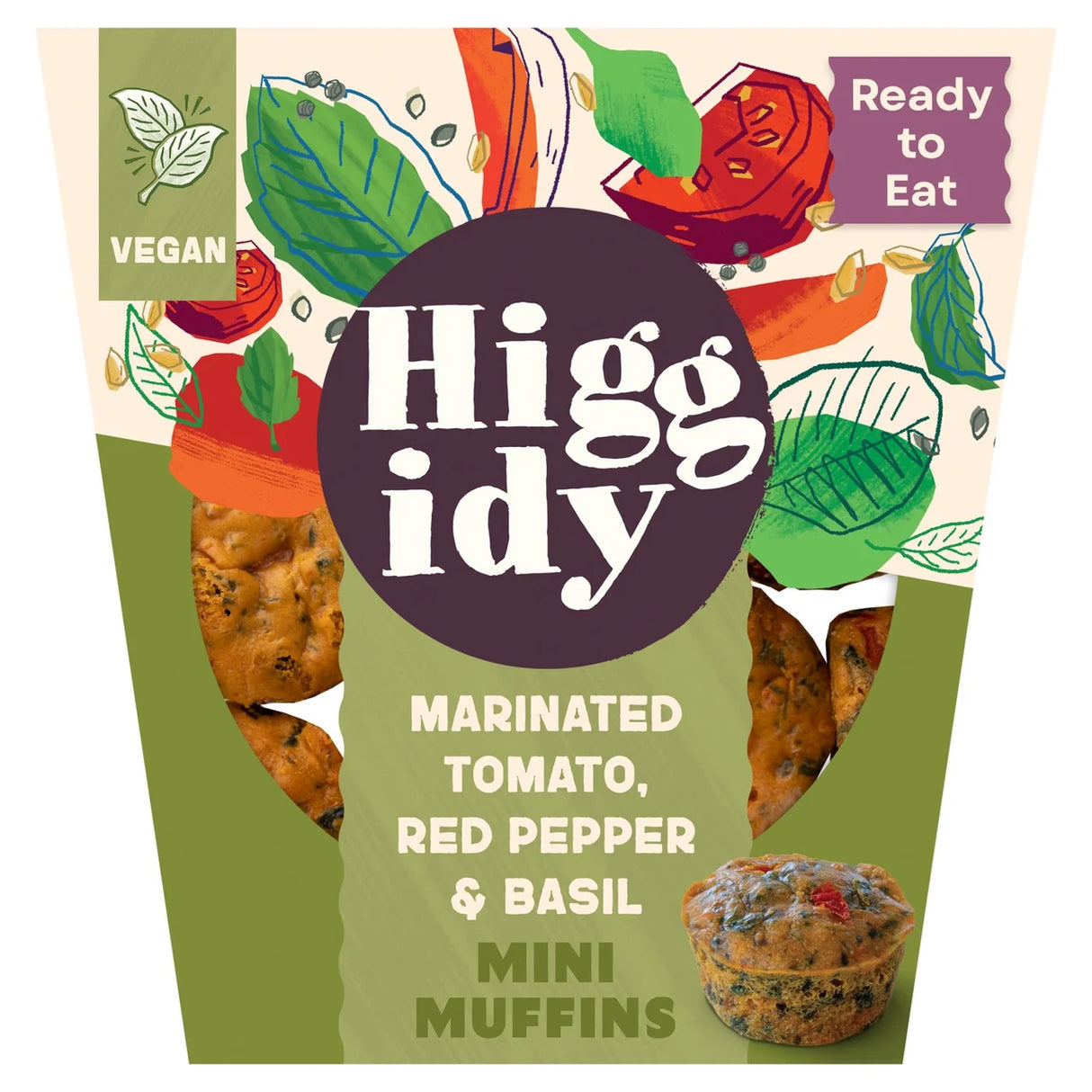 Higgidy Slow-Roasted Tomato, Basil & Pine Nut Mini Muffins 130g