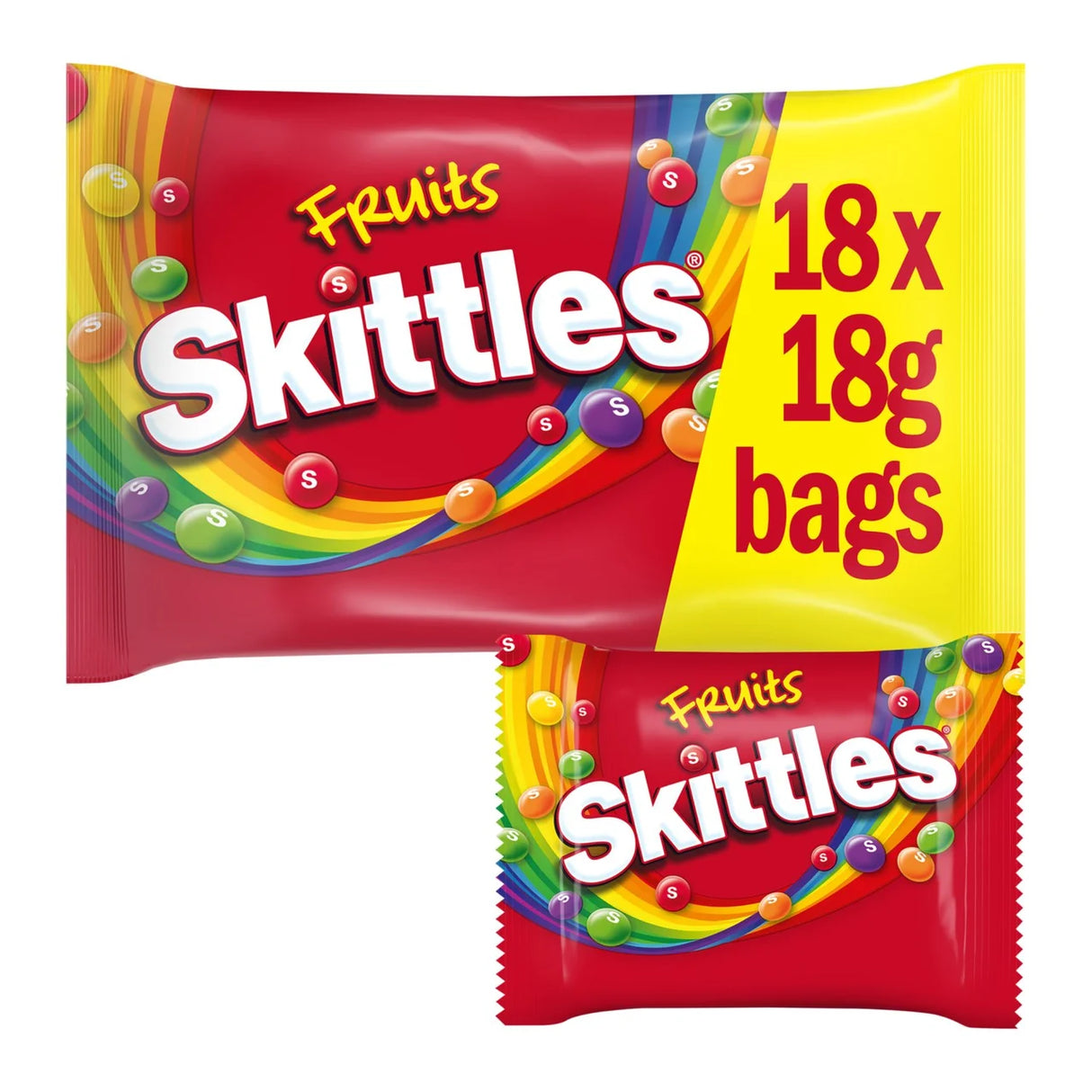 Skittles Vegan Chewy Sweets Fruit Flavoured Funsize Bags 324g