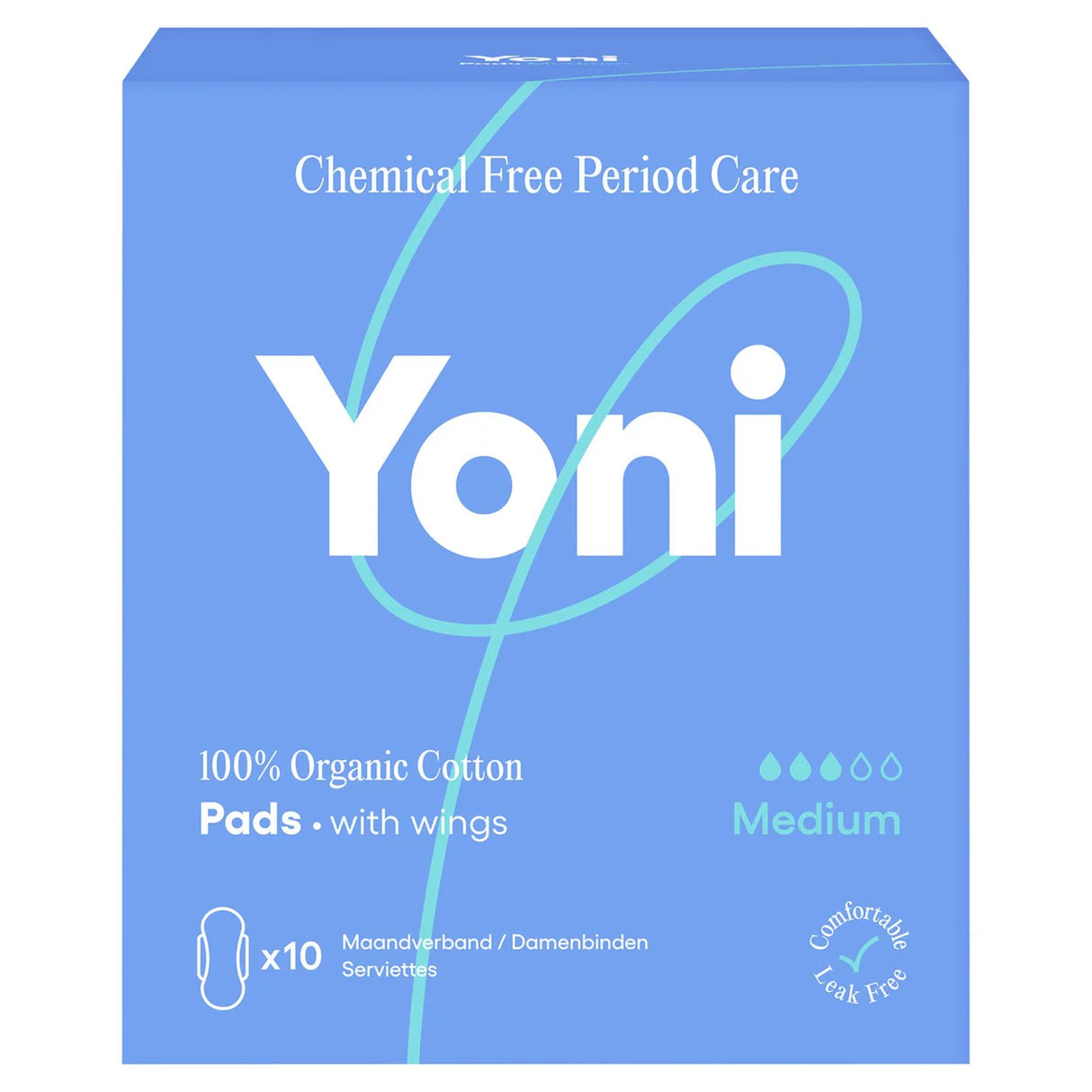Yoni Organic Pads Medium 10PK