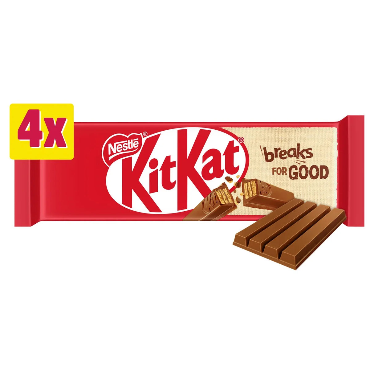 KitKat 4 Finger Milk Chocolate Bar Multipack 4x41.5g
