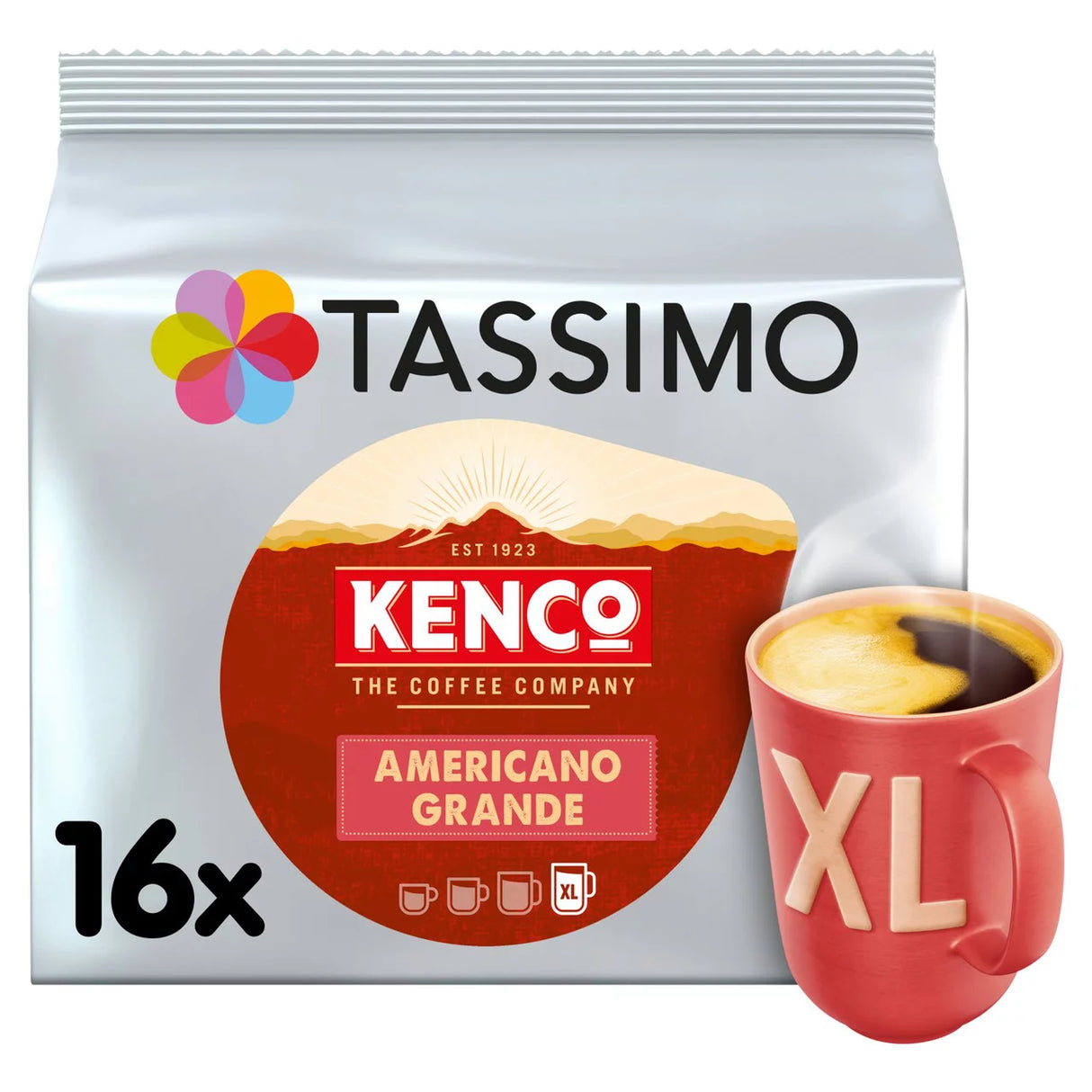 Tassimo Kenco Americano Grande XL Coffee Pods x16 144g