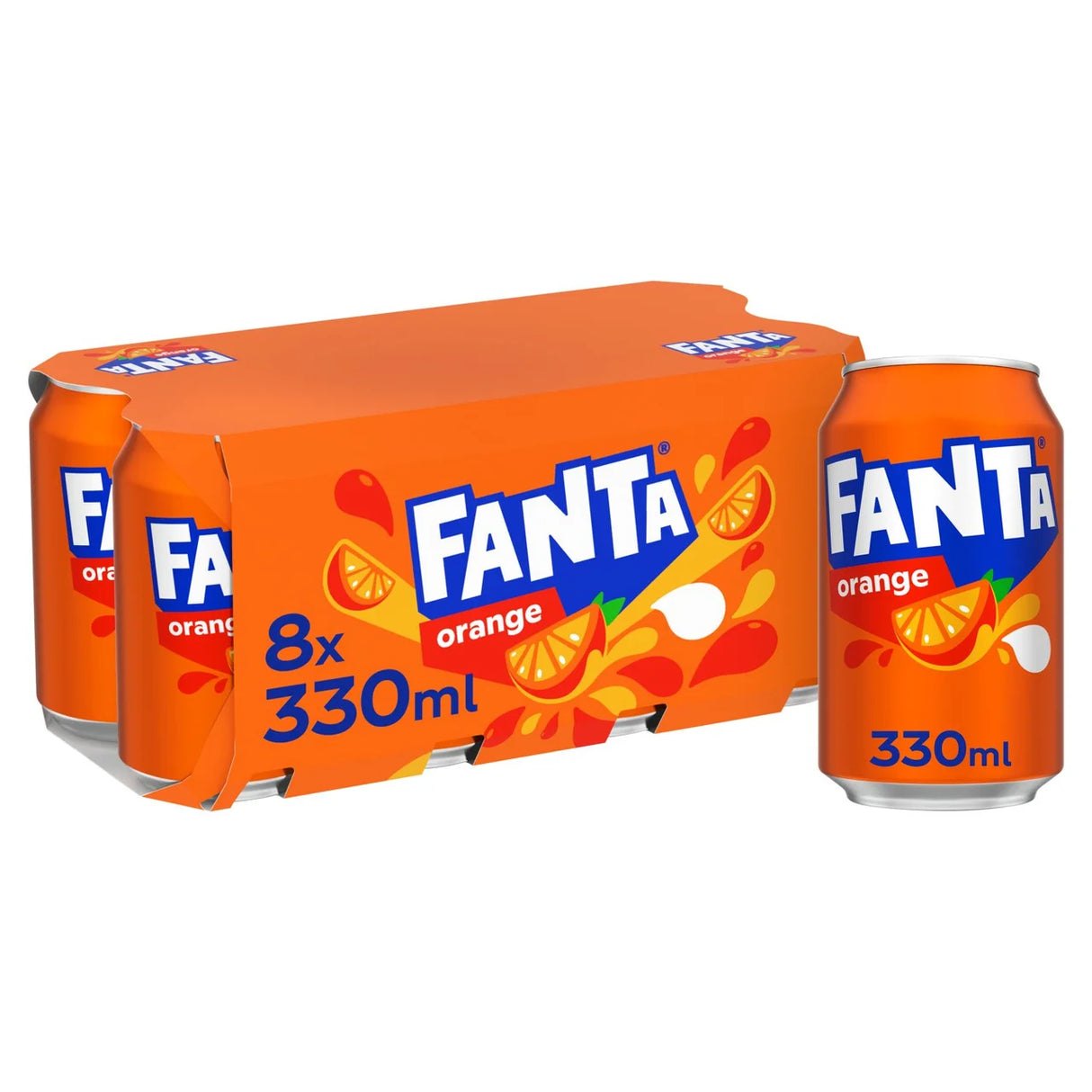 Fanta Orange Cans 8 x 330ml