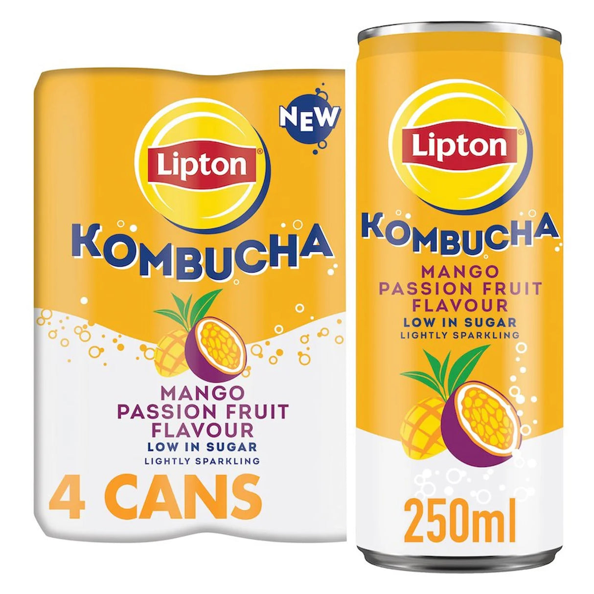 Lipton Mango & Passionfruit Kombucha 4x250ml
