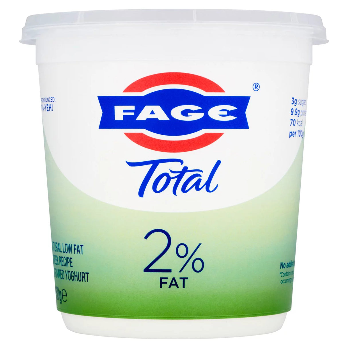 Fage Total 2% Fat Natural Low Fat Greek Recipe Strained Yoghurt 950g