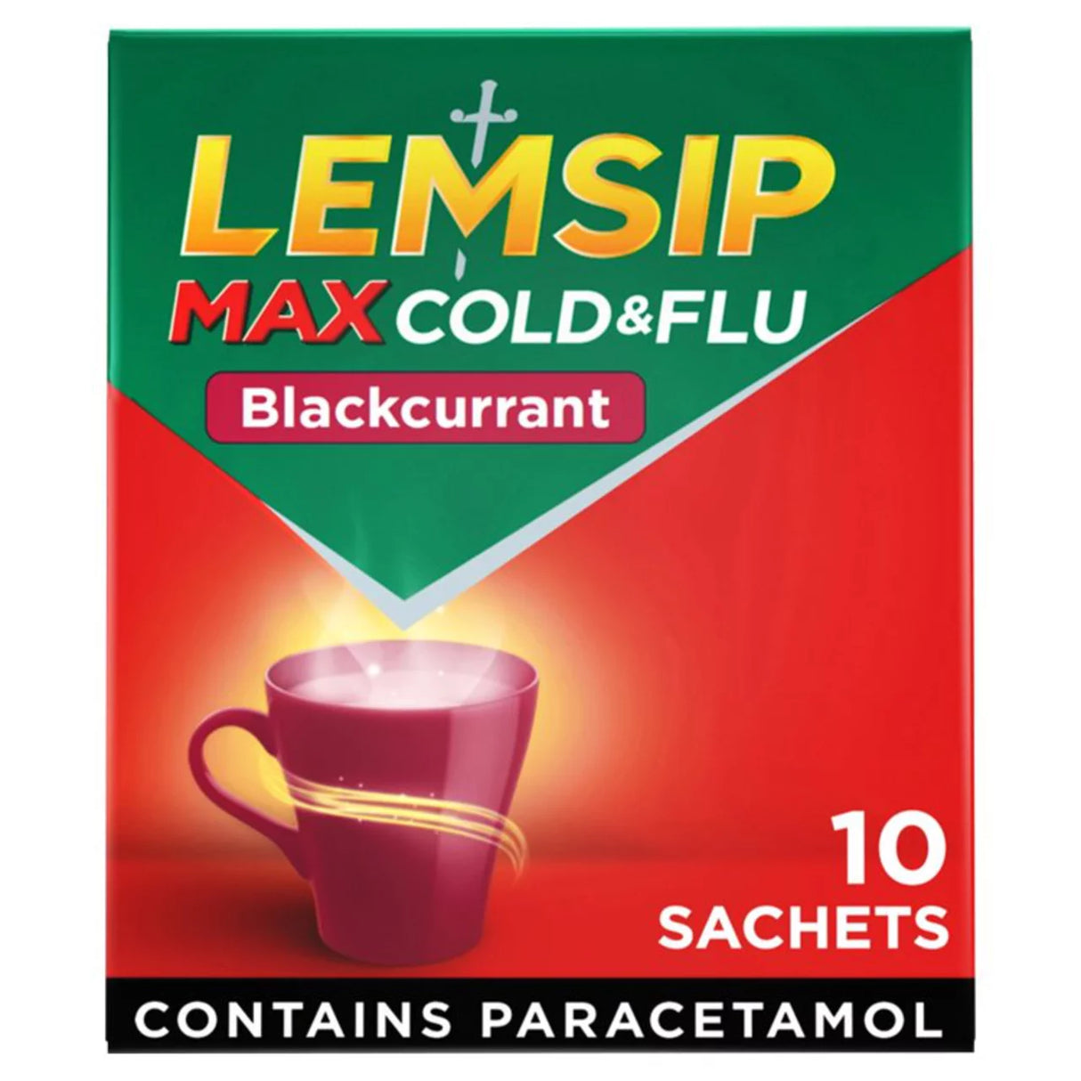 Lemsip Max Cold & Flu Blackcurrant Sachets Paracetamol