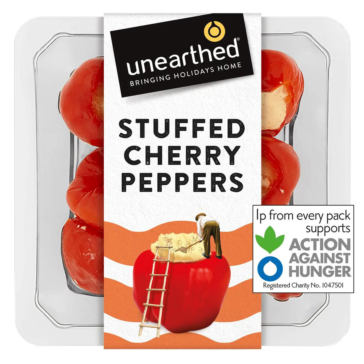 Unearthed Stuffed Cherry Peppers Cream Cheese & Paprika 125g