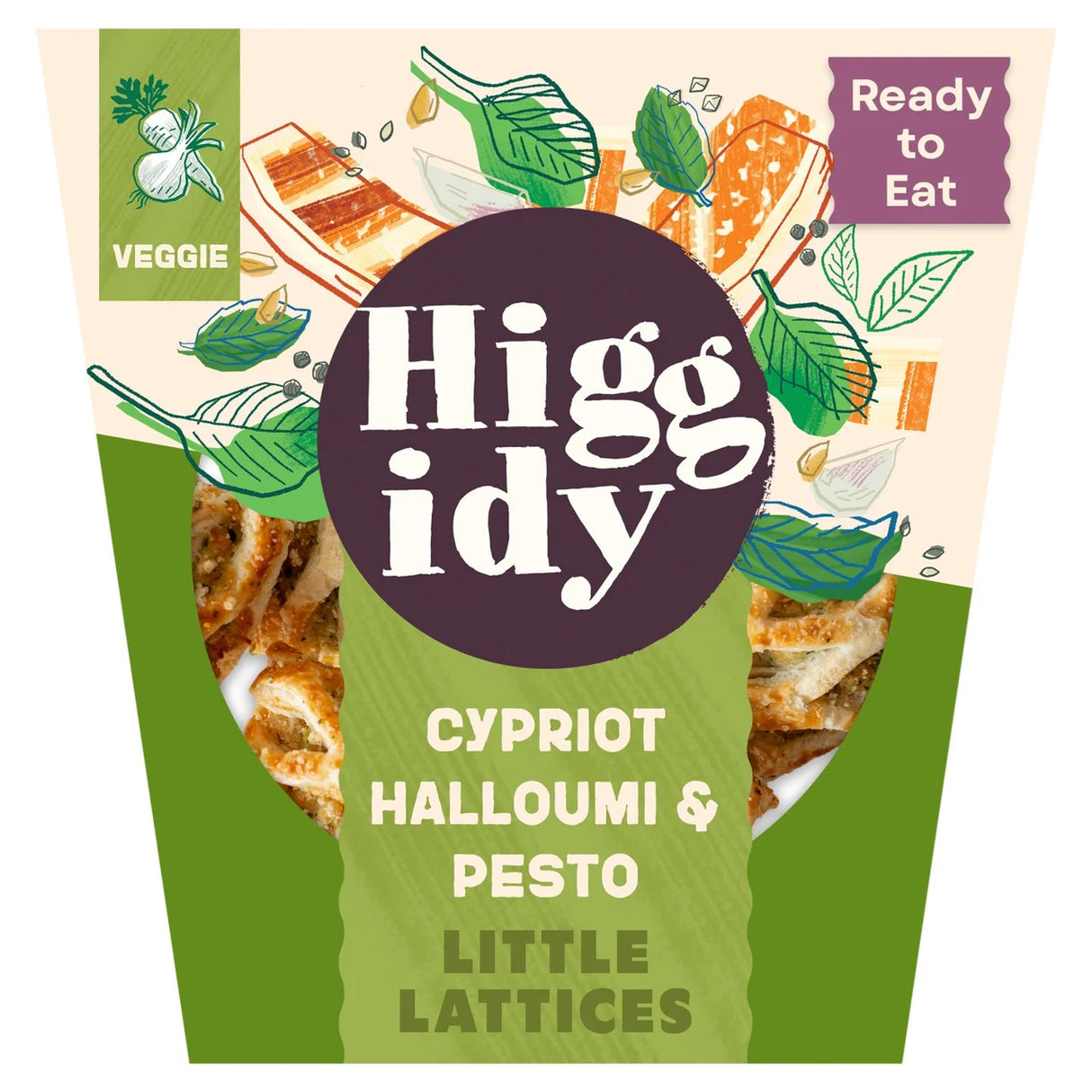 Higgidy Halloumi & Pesto Little Lattices 120g