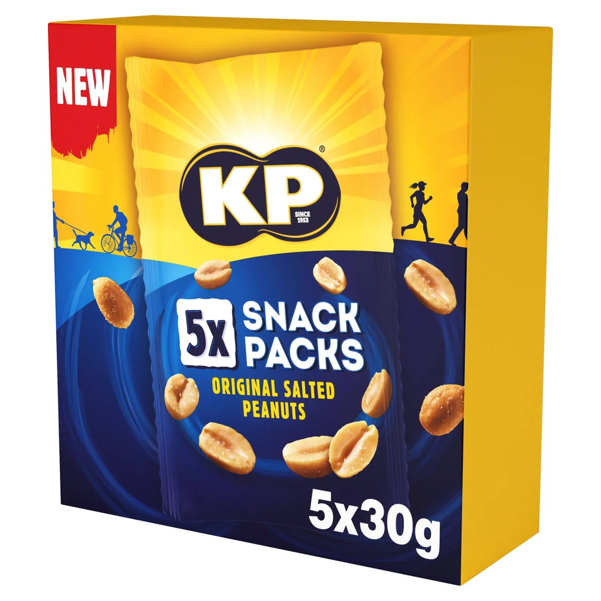 KP Salted Peanuts 5 x Snack Packs 150g