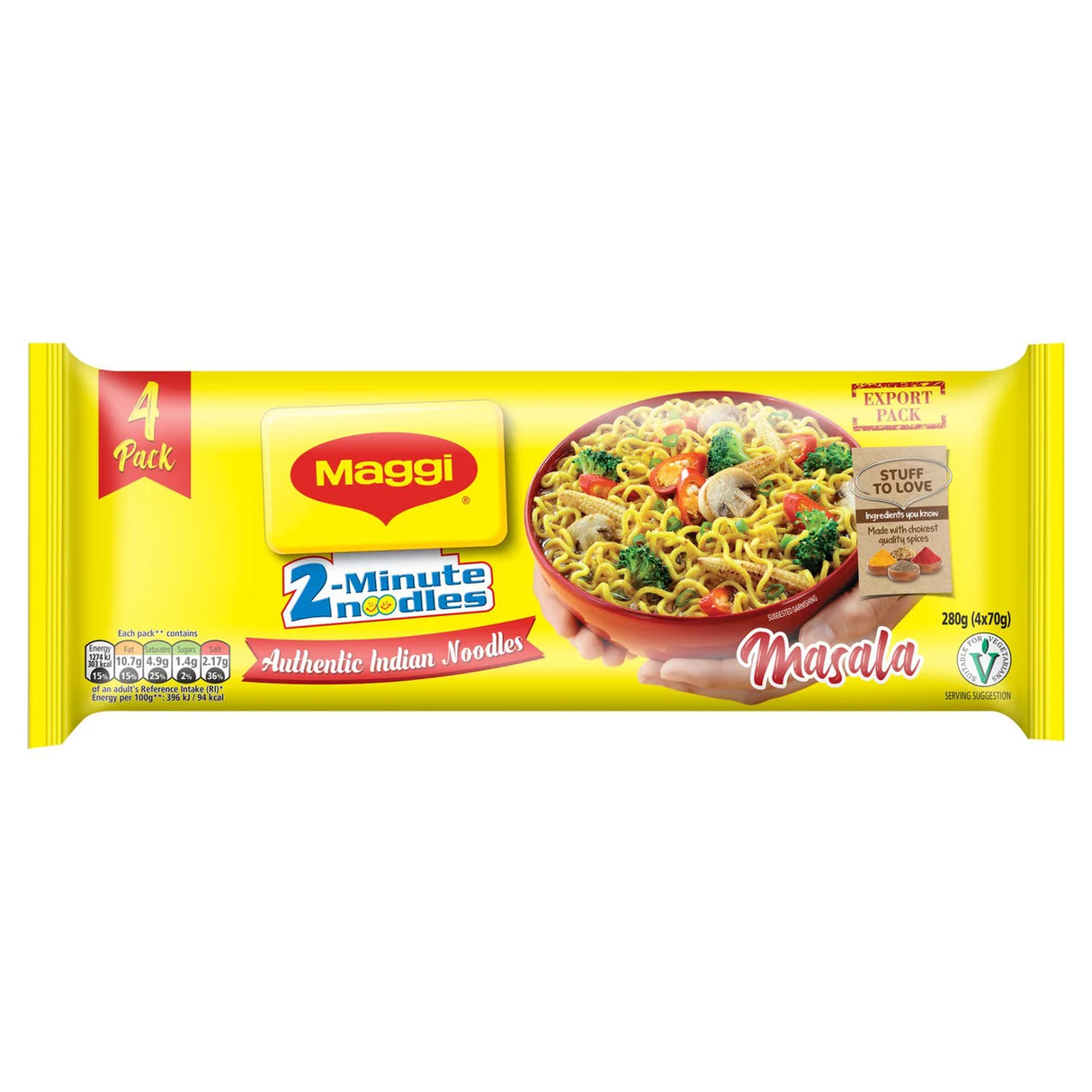 Maggi Masala Flavour Instant Noodles Multipack 4 x 70g