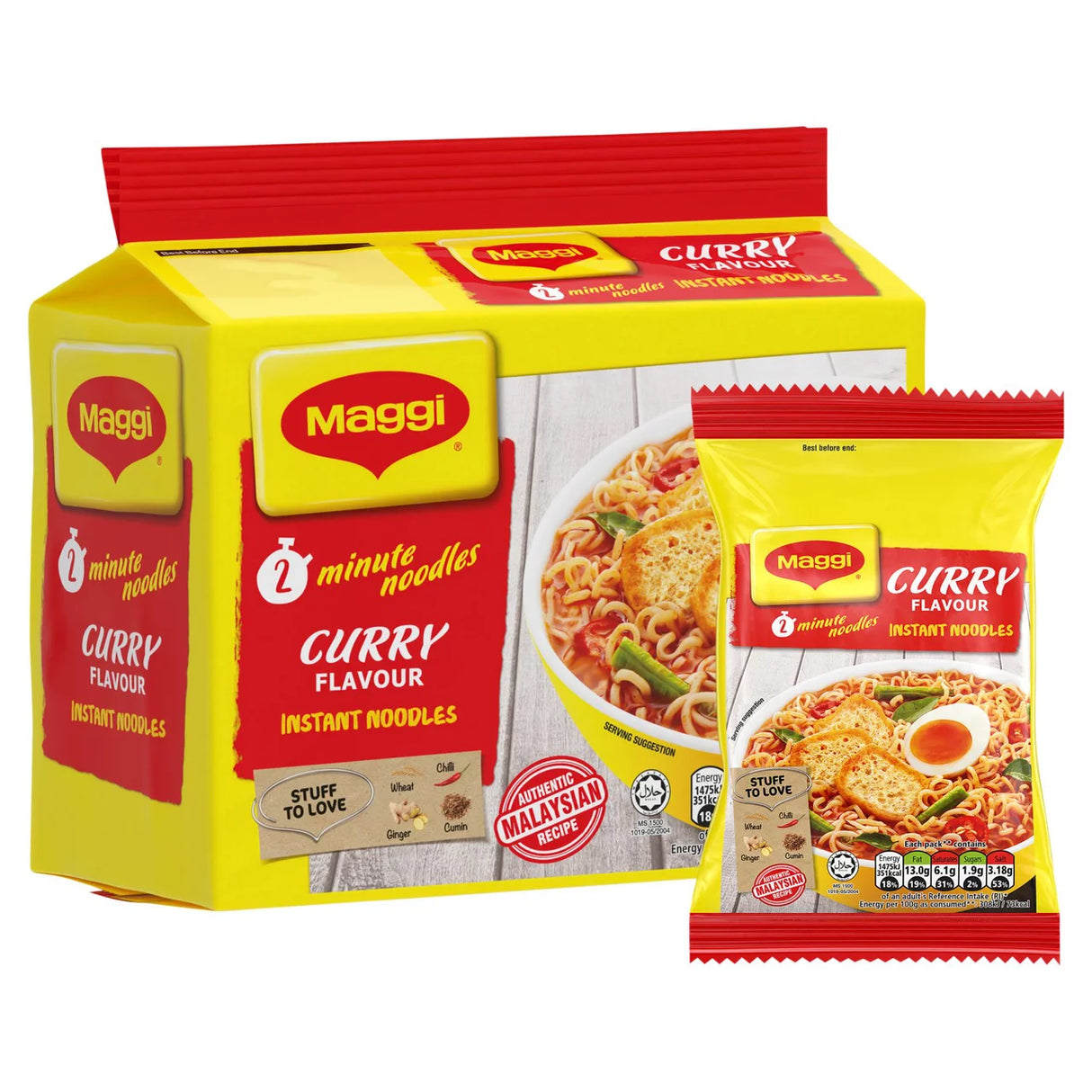 Maggi Curry Flavour Instant Noodles Multipack 5 x 79g