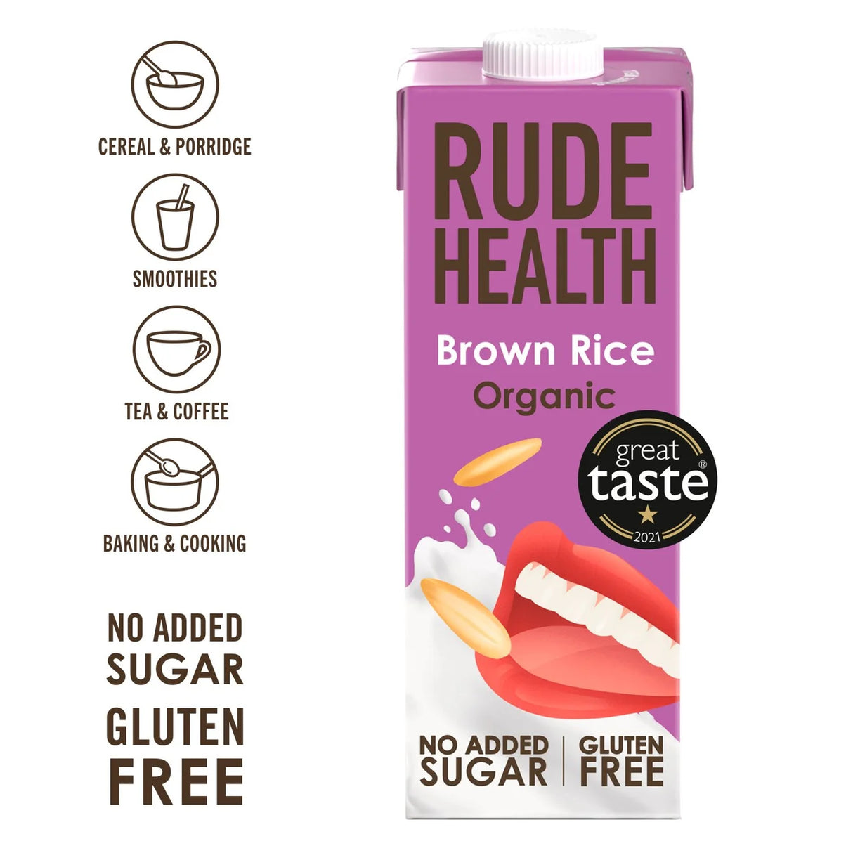 Rude Health Organic Brown Rice 1L