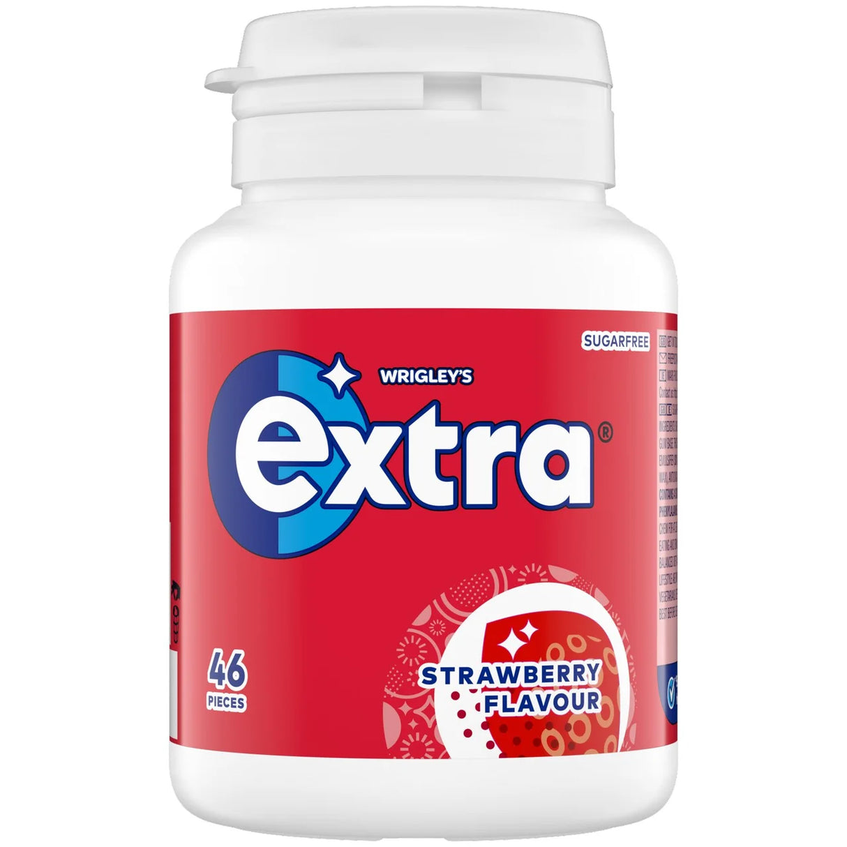 Wrigley's Extra Strawberry Sugar Free Chewing Gum 46 Pieces 46 per pack